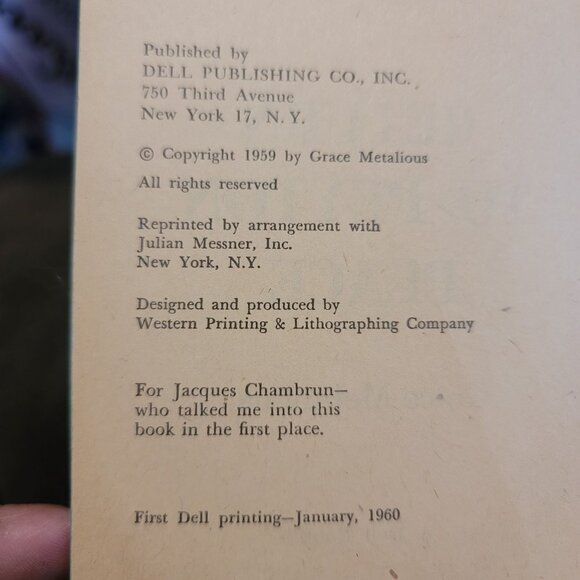 Grace Metalious Return To Peyton Place Paperback First Dell Printing 1960 - Picture 2 of 5